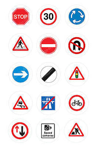 Road Signs Cupcake Toppers