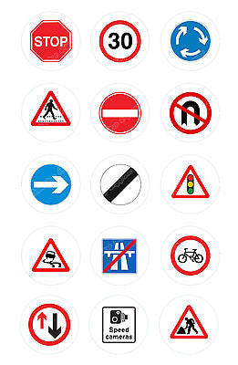 Road Signs Cupcake Toppers