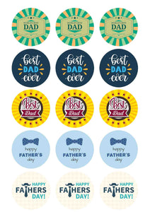 Fathers Day 2" Cupcake toppers x 15