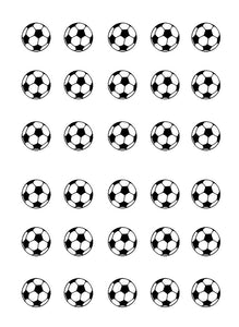 Football 1" x 30 Icing Cake Toppers