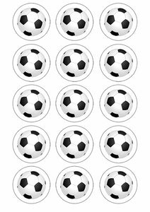 Football 2" Cupcake toppers x 15