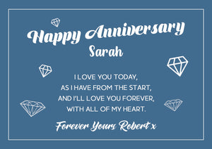 Happy anniversary message card