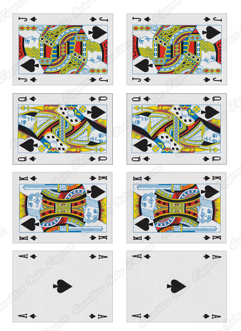 Playing Cards Royal Flush Cake Toppers
