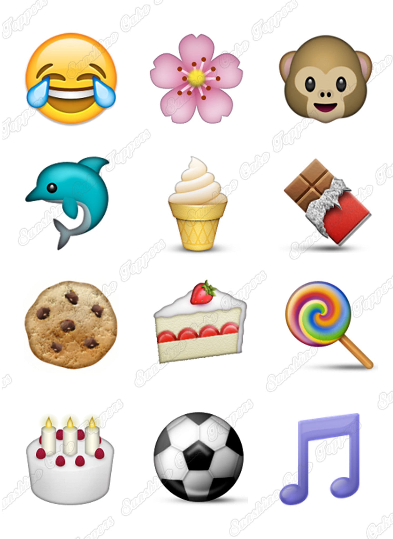 Emoji Icing Cake Toppers